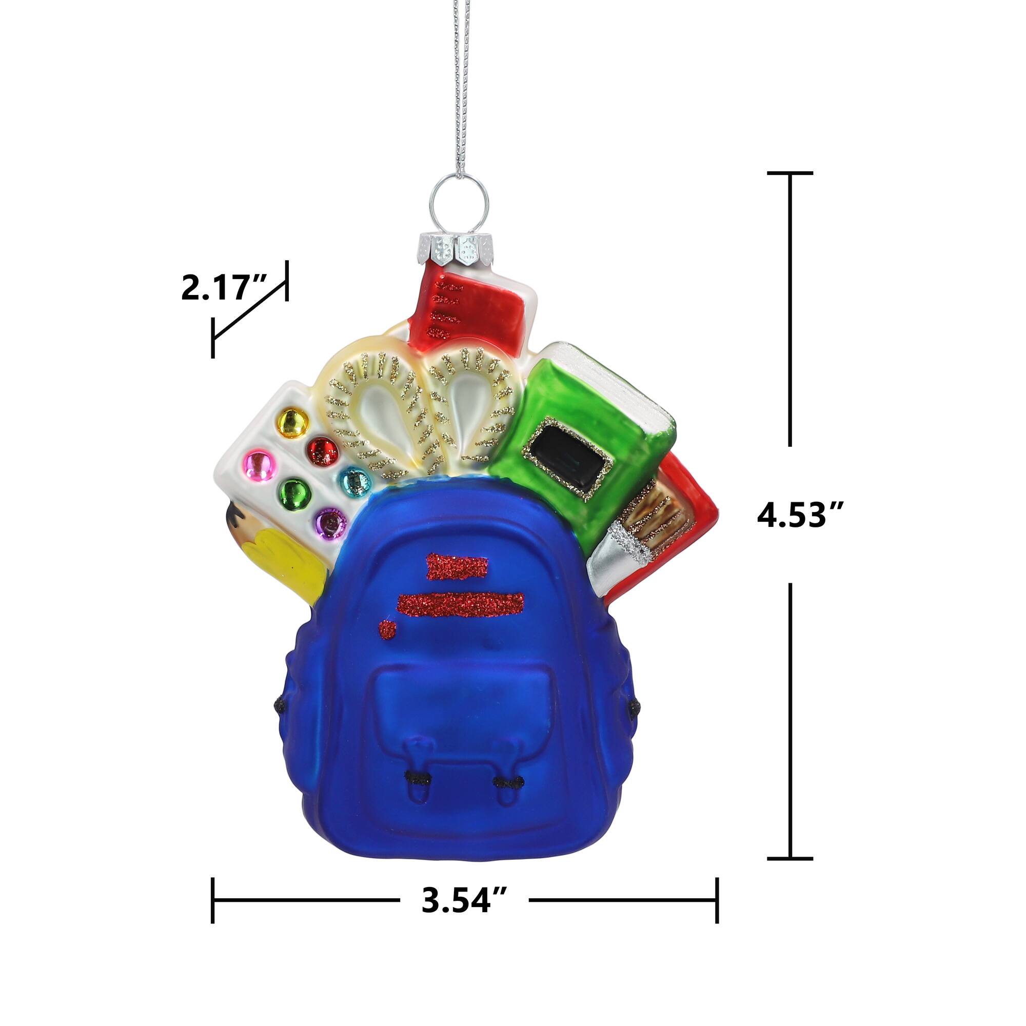4.5" Craft Backpack Glass Ornament by Ashland®